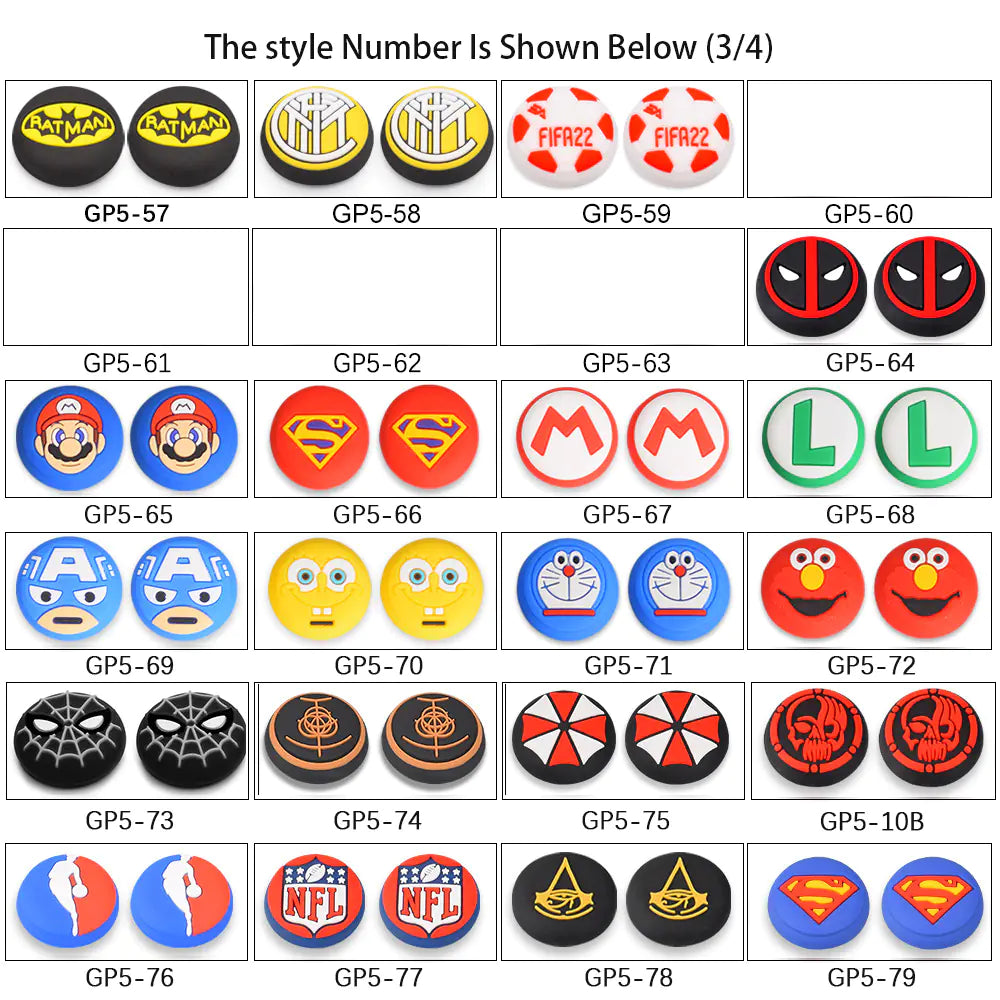 Silicone Joystick Caps for PS4, PS5, and Xbox Controllers