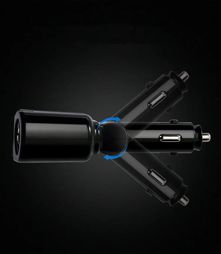 Fast Charging Car Charger with Dual Cigarette Lighter Port