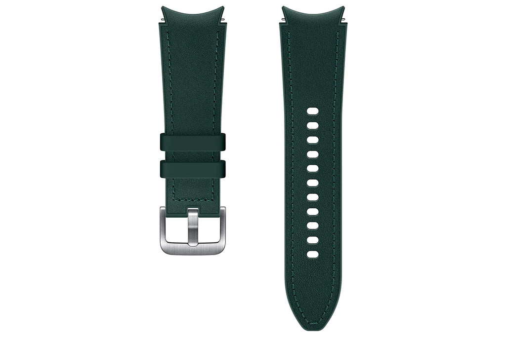 Samsung Electronics Hybrid Leather Silicone Watch Band Strap Small/Medium for Galaxy Watch 4 and Galaxy Watch 4 Classic (US Version)GreenET-SHR88SGEGUJ