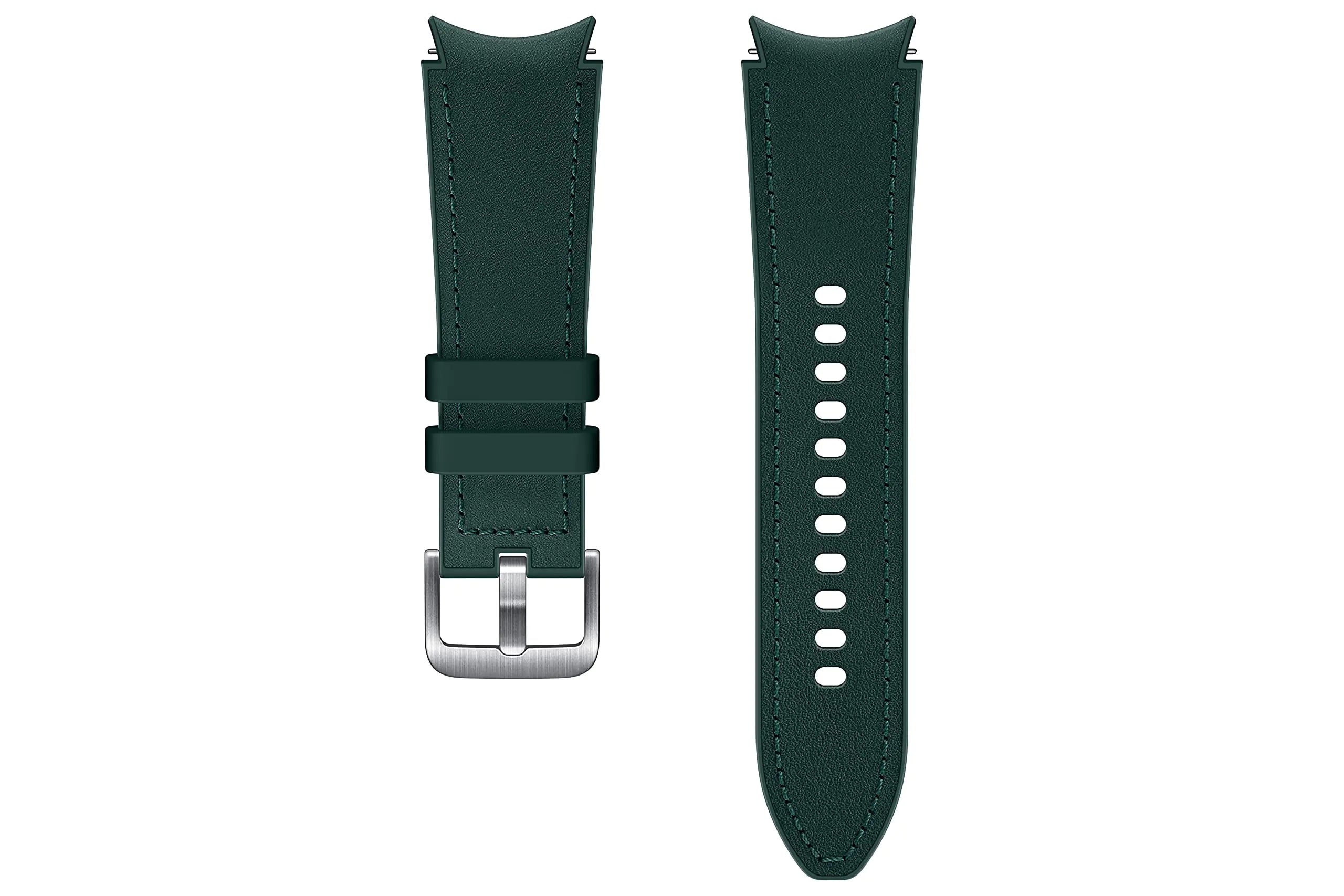 Samsung Electronics Hybrid Leather Silicone Watch Band Strap Small/Medium for Galaxy Watch 4 and Galaxy Watch 4 Classic (US Version)GreenET-SHR88SGEGUJ