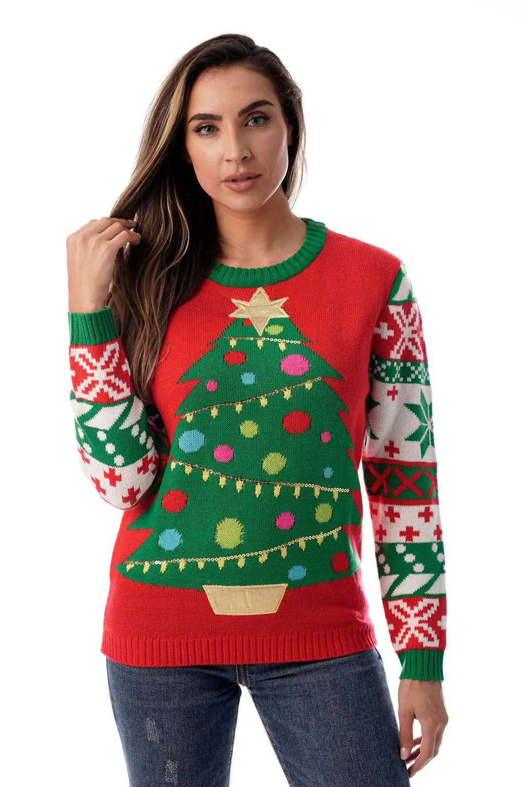 #followme Womens Ugly Christmas Sweater - Sweaters for Women 6773-211-XL